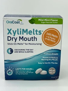 OraCoat Xylimelts Discs for Dry Mouth - 40x4 Tablets (160 Tablets) 4 Pack - Picture 1 of 6