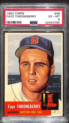 1953 TOPPS #49 FAYE THRONEBERRY PSA 6 EX-MT 42453790  - Image 1 of 3