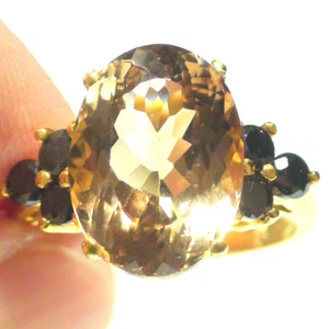 9,0 ct 100% NATÜRLICHER UNBEHANDELTER KAISERTOPAS,SPINELL RING GOLD 925 SILBER.7,75 - Bild 1 von 23