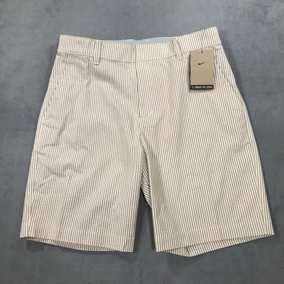 Pantalones Cortos de Golf Nike Tour Chino Para Hombre 32 Dri-Fit 8” Bronceado Seersucker Q2091-200 Preppy Foto 1 de 4