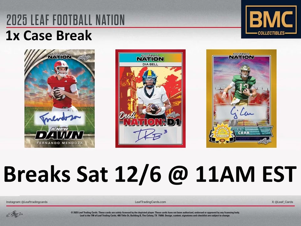 Коллекционные бейсбольные карточки Karson Gordon 2025 Leaf Football Nation Jumbo вскрытие 1 коробки No8 - Изображение 1 из 1