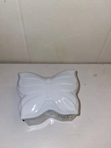 Vintage Pier 1 Imports weiße Keramik Schmetterlingsform Schmuckschale Neu mit Etikett - Bild 1 von 11