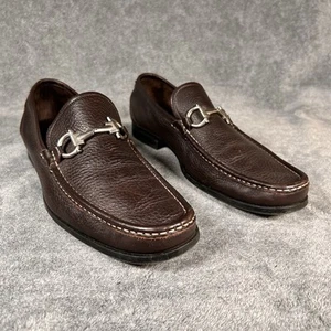 Men's SALVATORE FERRAGAMO 'Magnifico' Brown Leather Loafers Size US 11 - D - Picture 1 of 14