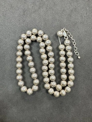 "Lote de joyería de cadena de bolas de plata esterlina 925 de 31 g de 20""-22"" S" Foto 1 de 4