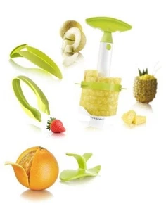 Vacu Vin Fruit Preparation 5 Piece Kitchen Gadget Set in Green - Picture 1 of 4