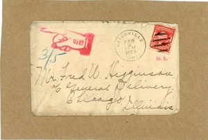 WATERVILLE, IOWA (CDS)... GENERAL DELIVERY TO FRED HIGGINSON, CHICAGO, IL. -1904 - Bild 1 von 11
