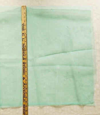 Sheer Mint Green Fabric Chiffon 2 Yards x 47-48 inch Drapey Material Smooth Soft - Image 1 of 4