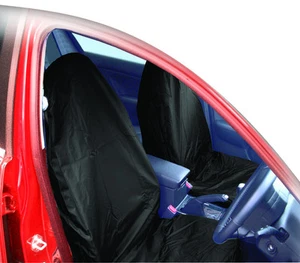 Durable Water Dirt Oil Resistant Nylon Car Protection Front Seat Covers - Black - Picture 1 of 3