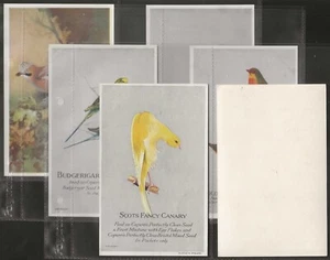 CAPERN-FULL SET- CAGE BIRDS (SET 6 PLAIN BACK SUBSET OF P6 CARDS) - Foto 1 di 1