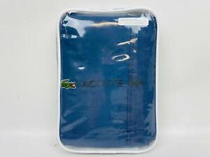 Pair of Lacoste Home Solid Cotton Percale Pillowcases Indigo $42