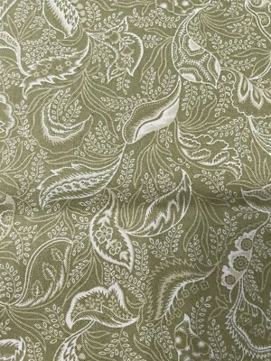 Connecting Threads Royal Tea Cotton Quilt Fabric Tea Leaves Green Tea .5 yds - Image 1 of 4
