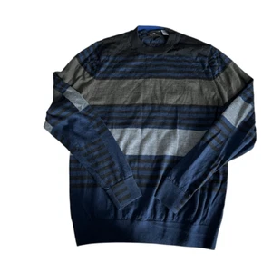Paul Smith 100% Merino Wool Striped Sweater XL Runs Small - Picture 1 of 7