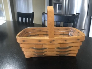 Longaberger 1997 Small Chore Heartland Basket with Protector and Color Weave - Picture 1 of 8