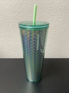 Starbucks 2020 Holiday - Cold Cup Tumbler - Venti - Iridescent Bubble Mint Green - Picture 1 of 5