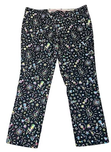 Opposuits Pants Party Novelty Slacks Size 52 Black with Colorful Hats, Streamers - Picture 1 of 5