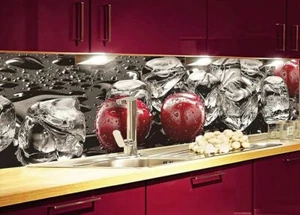 Küchenrückwand Eis Kirschen schwarz rot robuste ABS-Platte Monolith Direktdruck - Bild 1 von 8
