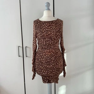 Free People Minikleid Katana Bodycon Style Größe S Langarm Animal Print - Bild 1 von 11