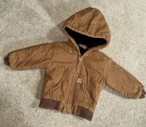 Giacca Carhartt ragazzo 12M tela cappotto resistente abbigliamento da lavoro outdoor escursionismo bambino - Foto 1 di 16