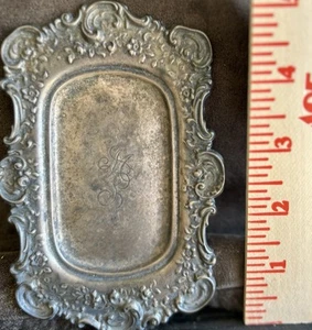 VTG Rectangular Silverplate Tray Texture European Standard 800 Silver? 1900s - Picture 1 of 4
