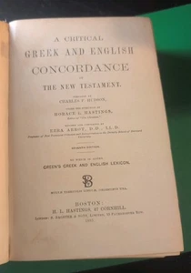 A Critical Greek English Concordance New Testament Hudson Green's Lexicon 1885  - Bild 1 von 6