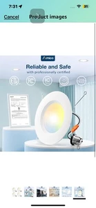 4 Pack 5/6 inch 5CCT LED Recessed Lighting, Dimmable, 12.5W=100W, 950LM, 2700... - Picture 1 of 8