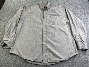 IZOD Dress Shirt Mens Large. Button Down Blue Front Pocket Long Sleeve Classic - Picture 1 of 8