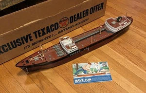 Vintage 1961 Texaco Händler Modell Tanker Ölschiff ~ North Dakota ~ mit Box & Booklet - Bild 1 von 23