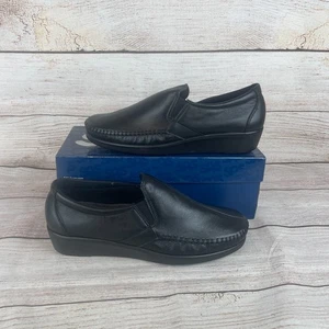 SAS DREAM Womens Sz 11 WW Shoes Black Wide Comfort Slip-On Loafers USA - Picture 1 of 11