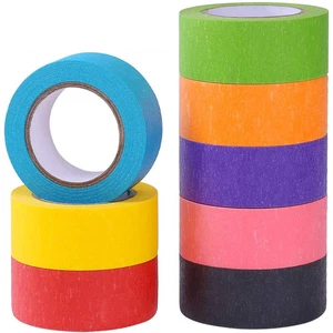 NETUME Klebeband Bunt Basteln Kinder, 8 Rollen Farbe Malerkrepp Washi Tape Maski - Bild 1 von 12