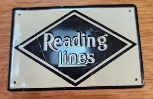 VINTAGE Reading Lines Miniatur Eisenbahn Zug Schild - Lionel - Bild 1 von 7