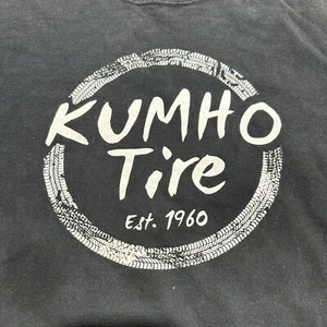 Kumho Tire T Shirt Mens Size Medium NBA Official Black Casual Tee Tread Art - Picture 1 of 11