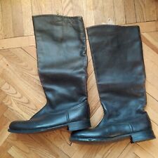 Soviet chrome leather boots for officers Military boots of the USSR Riding boots