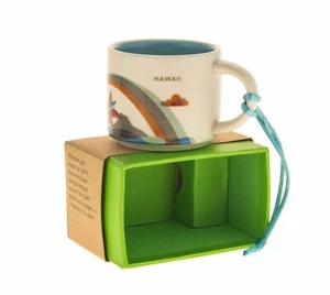 STARBUCKS YOU ARE HERE COLLECTION ORNAMENT HAWAII COLLECTIBLE 2 OZ MUG - Picture 1 of 4