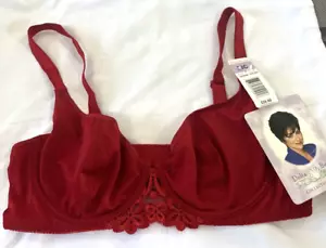 Delta Burke Unlined Underwire Bra True Red Size 38C NWT - Picture 1 of 10