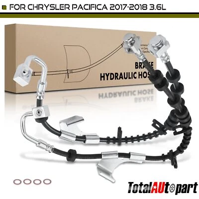 2x Manguera hidráulica de freno para Chrysler Pacifica 2017-2018 3,6 L delantera izquierda y derecha Foto 1 de 4