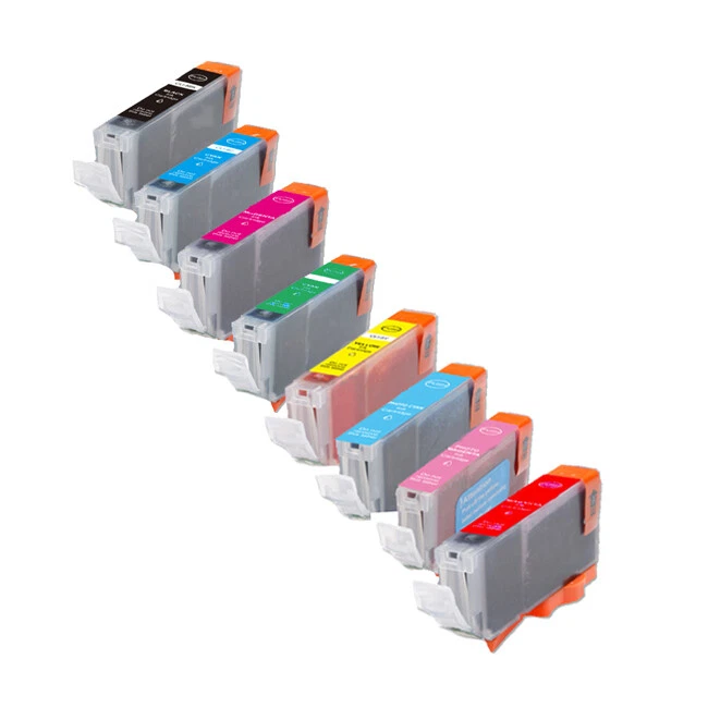 8PK Ink Cartridges for CLI-8 Canon Pro9000 Mark II Professional Printer + chip - Image 1 of 1