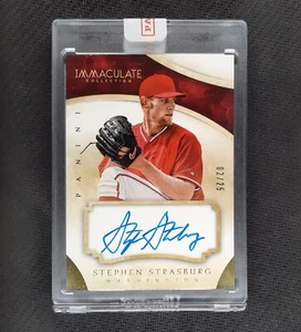2014 Panini Immaculate #1 Stephen Strasburg Autograph /25 Washington Nationals - Picture 1 of 3
