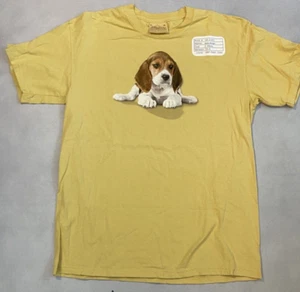 THE MOUNTAIN NOS Yellow baby beagle T shirt Size Medium - Picture 1 of 5