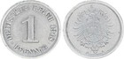  Kaiserreich 1 Pfennig J.300 1918 A !! Aluminium außerordentlich selten !  54010