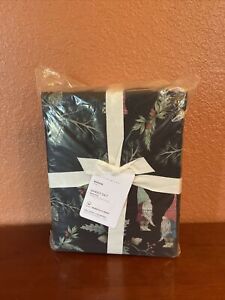 Pottery Barn Forest Gnome organic QUEEN sheet set Christmas holiday BLACK