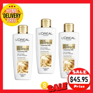3x Loreal Age Perfect Smoothing & Anti Fatigue Vitamin C Cleansing Milk 200ml - Picture 1 of 3