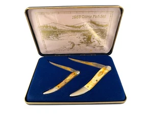 Pocketknife Case 610094/98 1989 Toothpicks Bone Game Fish Set Prototype DH-2262 - Picture 1 of 24