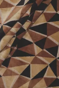 PK Lifestyles prismatic ebony triangles Heavy Upholstery Velvet Fabric - Picture 1 of 2