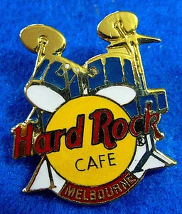 MELBOURNE AUSTRALIA BLUE VINTAGE CLASSIC DRUMKIT DRUM CYMBALS Hard Rock Cafe PIN - Picture 1 of 1