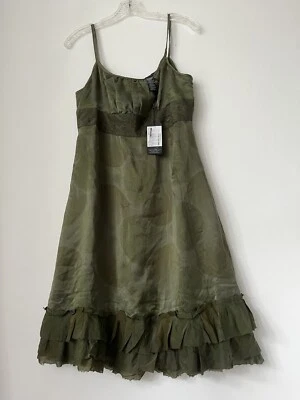 Nuevo con etiquetas Vestido Custo Barcelona Seda Verde Talla 44  Foto 1 de 4