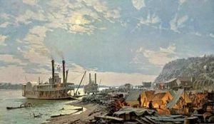 John Stobart "Independence: Wayne City Landing in 1842" LE Signed Print #506/750 - Picture 1 of 7