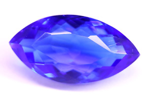 30.15 Ct Certified Lab-Created Blue Tanzanite Marquise Cut Loose Gemstone