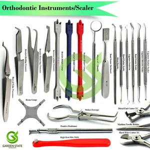 Orthodontic Braces Adjusting Plier Band Pusher Scaler Bracket Placement Forceps - Picture 1 of 29