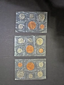 Lot of 3 -1979 Denver Mint Souvenir Coin Set–BU Coins–in Original Cellophane - Picture 1 of 7