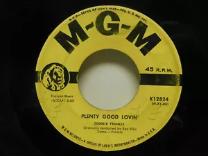 Connie Francis: Plenty Good Lovin` / You`re Gonna Miss Me, 45 RPM, VG (F1) - Picture 1 of 2